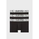 Calvin Klein Logolu Elastik Bel Bantlı Pamuklu 3 Pack Boxer Erkek Boxer 000NB3130A 7V1 - Siyah
