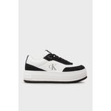 Calvin Klein Logolu Kalın Tabanlı Sneaker Ayakkabı YW0YW0179701W Bayan Ayakkabı YW0YW01797 01W - Beyaz - Siyah