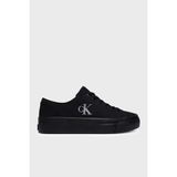 Calvin Klein Logolu Kanvas Sneaker Ayakkabı YW0YW017630GJ Bayan AYAKKABI YW0YW01763 0GJ SİYAH