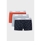 Calvin Klein Logolu Pamuklu 3 Pack Boxer LV00NB43894UV Erkek Boxer LV00NB4389 4uv - Simli Fuşya - Gri