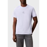 Calvin Klein Logolu Pamuklu Regular Fit Bisiklet Yaka T Shirt LV04RB866GTKF Erkek T Shirt LV04RB866G Tkf - Lila