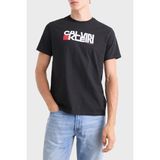 Calvin Klein Logolu Pamuklu Regular Fit Bisiklet Yaka T Shirt LV04RD814GUB1 Erkek T Shirt LV04RD814G Ub1 - Siyah