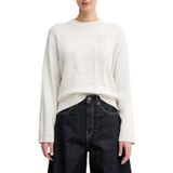 Calvin Klein Logolu Pamuklu Relaxed Fit Bisiklet Yaka Örme Kazak LV047D304G67U Bayan KAZAK LV047D304G 67U