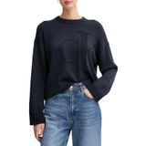 Calvin Klein Logolu Pamuklu Relaxed Fit Bisiklet Yaka Örme Kazak LV047D304GCEF Bayan KAZAK LV047D304G CEF