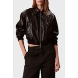 Calvin Klein Logolu Regular Fit Fermuarlı Kısa Ceket LV047C518GUB1 Bayan Ceket LV047C518G Ub1 - Siyah