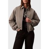 Calvin Klein Logolu Relaxed Fit Klasik Yaka Bomber Ceket LV047E508GVFU Bayan Ceket LV047E508G Vfu - Vizon