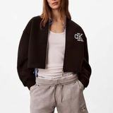 Calvin Klein Logolu Relaxed Fit Kolej Yaka Mont LV047AB508UB1 Bayan MONT LV047AB508 UB1