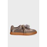 Calvin Klein Logolu Saten Karışımlı Sneaker Ayakkabı HW0HW032880H0 Bayan AYAKKABI HW0HW03288 0H0 PUDRA