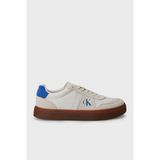 Calvin Klein Logolu Süet Detaylı Sneaker Ayakkabı YM0YM013950IO Erkek Ayakkabı YM0YM01395 0ıo - Gri - Beyaz