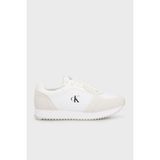 Calvin Klein Logolu Süet Detaylı Sneaker Ayakkabı YW0YW0164402Z Bayan Ayakkabı YW0YW01644 02Z - Beyaz - Bej