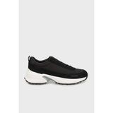 Calvin Klein Logolu Süet Detaylı Sneaker Ayakkabı YW0YW0199501O Bayan Ayakkabı YW0YW01995 01O - 2J9-Siyah