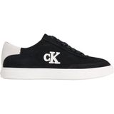 Calvin Klein LOW PRO CUPS WT SUEDE MG Kadın Spor Ayakkabı, Black/Bright White, 36