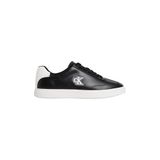 Calvin Klein LOW PROF CUPSOLE EMB LTH Erkek Spor Ayakkabı, Black/Bright White, 40