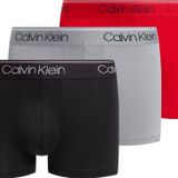 Calvin Klein Low Rise Trunk 3Lü Paket Erkek/Iç Giyim, Çok Renkli, S