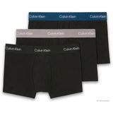 Calvin Klein Low Rise Trunk 3Pk Erkek Boxer, BLACK W CLASSIC BLUE WB/BLACK W PO, L