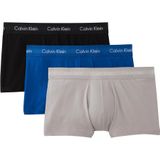 Calvin Klein Low Rise Trunk 3Pk Erkek Boxer, CLASSIC BLUE/PORPOISE/BLACK, L