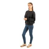 Calvin Klein LS ARCHIVE LOGO FRENCH TERRY RLX Kadın Sweatshirt, Black, M
