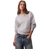 Calvin Klein LS ARCHIVE LOGO FRENCH TERRY RLX Kadın Sweatshirt, History Grey Heather, S