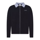 Calvin Klein LS BOILED 100% MERINO CONTRAST C Erkek Lacivert Fermuarlı Ceket