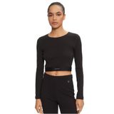 Calvin Klein l/s crop crew Kadın T-shirt black L