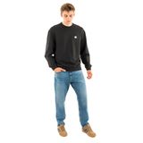 Calvin Klein LS EU 350TERRY BADGE CREWNECK SW Erkek Sweatshirt, Black, L