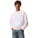 Calvin Klein ls eu 350terry badge crewneck sw Erkek Sweatshirts bright white M