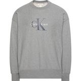 Calvin Klein Ls Eu 350Terry Monologo Cn Swtsh Erkek Sweatshirt, Gri, M