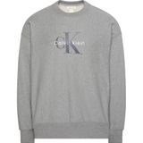 Calvin Klein Ls Eu 350Terry Monologo Cn Swtsh Erkek Sweatshirt, Gri, S