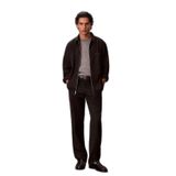 Calvin Klein Ls Gabardıne Rlxed Overshırt Fermuarlı Ceket, S, LV04LE113GUB1, Siyah, erkek