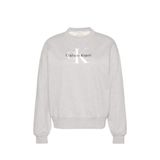 Calvin Klein Ls Monologo French Terry Rlxd Cr Kadın Sweatshirt, Gri, S