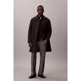 Calvin Klein LS Tech Wool Blend Car Coat Erkek Mont Siyah, L, LS Tech Wool Blend Car Coat, BLACK, mens