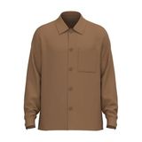 Calvin Klein Ls Washed Cotton Twill Erkek Mont, Storm Gray, L Beden L