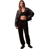 Calvin Klein LV044D205 Premium Terry Emblem Relaxed Jog Kadın Eşofman Altı - 2XL - Siyah
