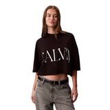 Calvin Klein Lv047d206 Ss Cropped Graphic Kadın Tişört