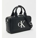 Calvin Klein LV04F3411G3L2 Bold Ck Elongated Kadın El Çantası - Siyah - Beyaz