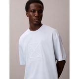 Calvin Klein LV04LE200GCIQ Ss Rlxd Premium Interlock Emblem Erkek Tişört - Beyaz - XL