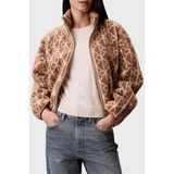 Calvin Klein LV144E226G Ls Aop Sherpa Kadın Ceket - Kahverengi