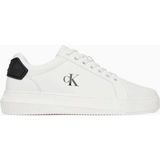 Calvin Klein Malmo Yama Detaylı Topuk Erkek Sneaker - Parlak Beyaz - Siyah