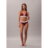 Calvin Klein Marka Logolu Beyaz Elastik Bantlı Külot, S, LV00QF8518, Mor, kadın