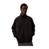 Calvin Klein Marka Logolu Dik Yakalı Regular Fit Geri Dönüştürülmüş Polyesterli Sweatshirt, 2XL, LVGMF5W311, Siyah, erkek