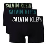 Calvin Klein Marka Logolu Elastik Bantlı Günlük Boxer 3'lü Paket, M, 000NB3775A, Beyaz- Turkuaz-Açık Yeşil, erkek