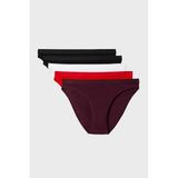 Calvin Klein Marka Logolu Elastik Bel Bantlı Kırmızı Külot 5'li Paket, XS, LV00QD5360, Kırmızı3, kadın