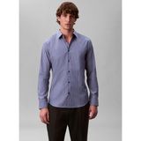 Calvin Klein Mavi Erkek Gömlek LV04LE124GC61_LS STRIPE SUPIMA STRE