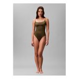 Calvin Klein Mayo One Piece, S, 5003344690, Haki, Kadın