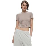Calvin Klein Milano Kısa Kollu T-Shirt, S, J20J224769PAN, Gri, Kadın