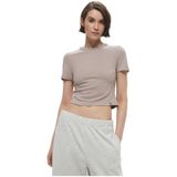 Calvin Klein Milano Kısa Kollu T-Shirt, XL, J20J224769PAN, Gri, Kadın