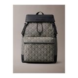 Calvin Klein Mixed Emblem Aop Flap Sırt Çantası Bej - Siyah, Standart, LV04D3378G7UL, Bej - Siyah, erkek