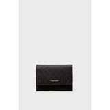 Calvin Klein Monogram Logo Baskılı Fermuarlı Cüzdan K60K612939BEH Bayan Cüzdan K60K612939 Beh - Siyah