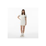 Calvin Klein Monogram Stripe Trim Mini Kadın Beyaz Elbise