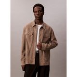 Calvin Klein Normal Gri Erkek Ceket LV04LC425GPDK_LS Suede Shırt Jacket